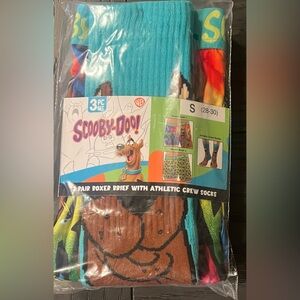 Scooby Doo Men’s 2 Pair Of Super Soft Boxer Briefs & 1 Pair Of Crew Socks NWT!!